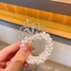 Kids Crown Headband & Princess Hair Ties: New Trendy Pearl Hair Ropes for Little Girls, Perfect for Bun Hairstyles and Ponytails