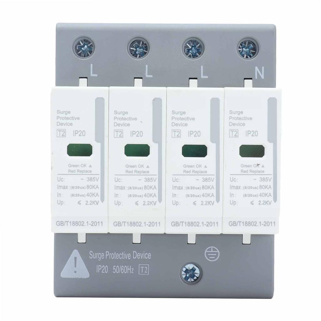 BERM Surge Protective Devices House Arrester Protector 4P 80KA SPD 2 Level BEMLY80 220V/380V