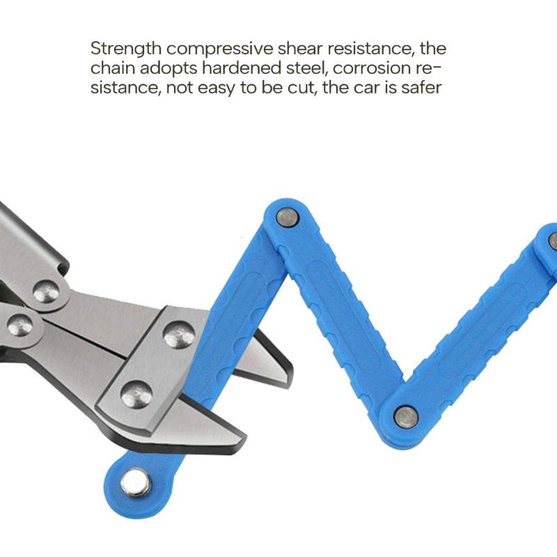 Hochleistungs-Diebstahlsicherung Secure Guard mit Schlüsseln & einfacher Montage Klassisches Faltradschloss Hohe Sicherheitsstufe Fahrradschloss