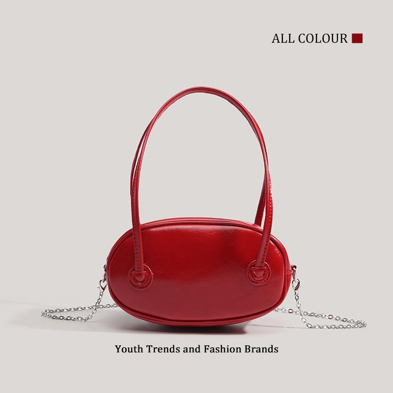 

Корейская модная красная круглая сумка-торт в стиле инс, мини-сумочка, новая нишевая повседневная универсальная сумка-мессенджер 2025 красный