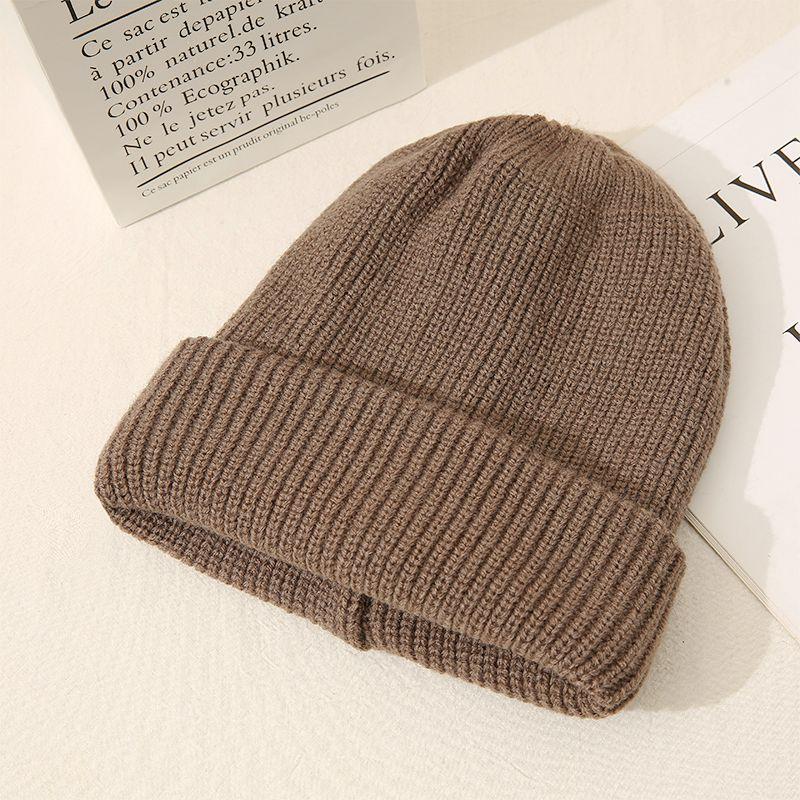 

Новые зимние шапки для женщин, повседневная шапка ярких цветов для женщин, теплая вязаная шапка высокого качества, уличная шерстяная шапка 54cm-62cm хаки