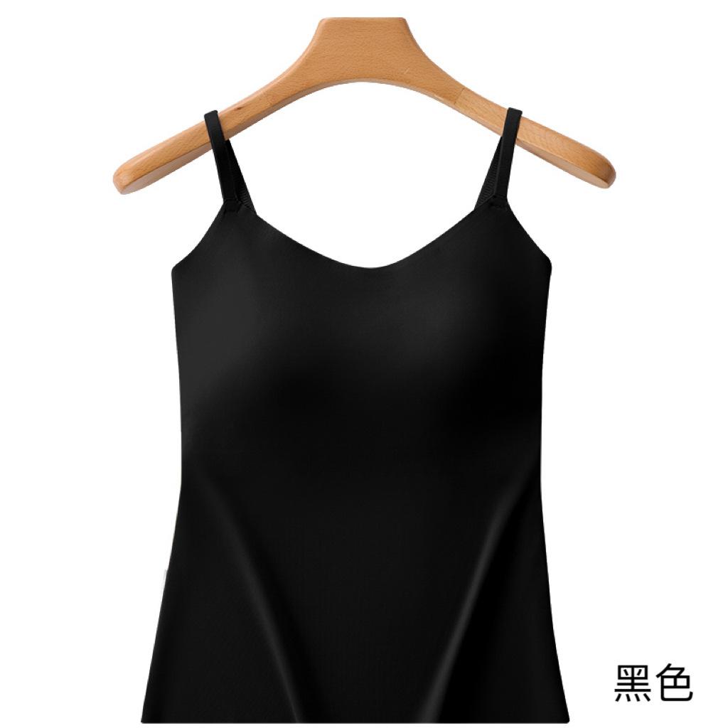 Canottino Scollo a V Senza Cuciture con Reggiseno Integrato