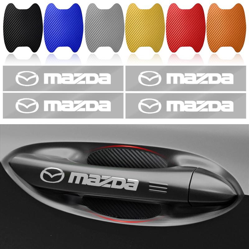 Car Door Sticker Carbon Fiber Scratches Auto Handle Protection Film For Mazda 3 6 CX5 2 CX3 CX9 MX5 RX8 Axela Demio MS CX5 2 Axela Demio Atenza MS GJI