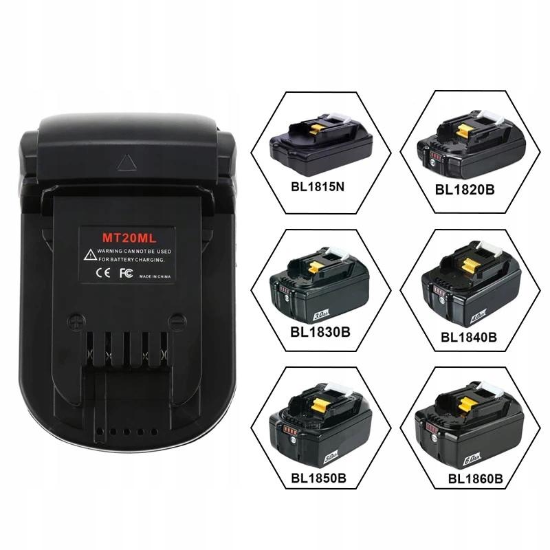 Rosfix Adapter Do Akumulatora Makita 18V Do Milwaukee 18V – Kompatybilność Z Narzędziami Milwaukee | Solidna Konstrukcja | Łatwy Montaż
