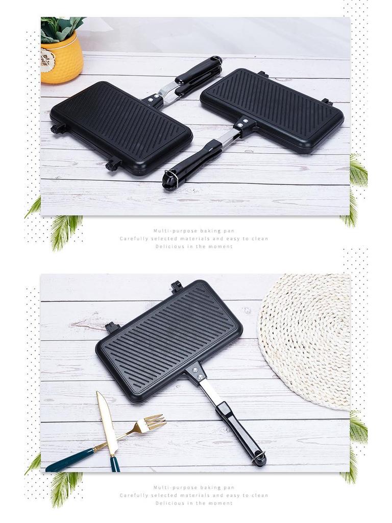 Dual-Sided Non-Stick Detachable Sandwich Grill & Frying Pan
