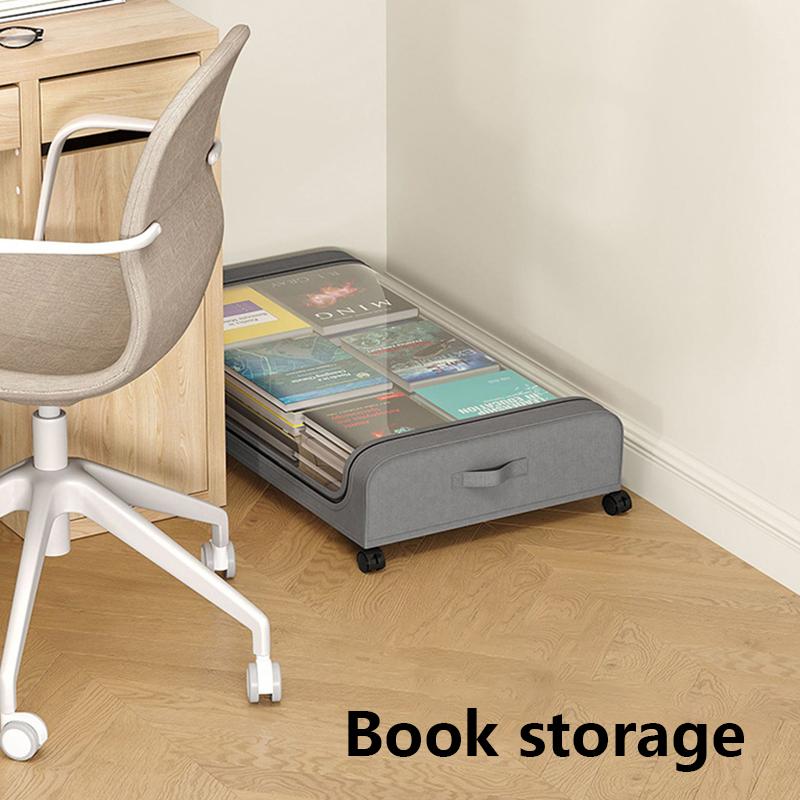 Underground Storage Boxes Bedroom Sliding Containing Box Large Clear Dust-proof Storage Bin Clothing Organizer with Lid Boxes