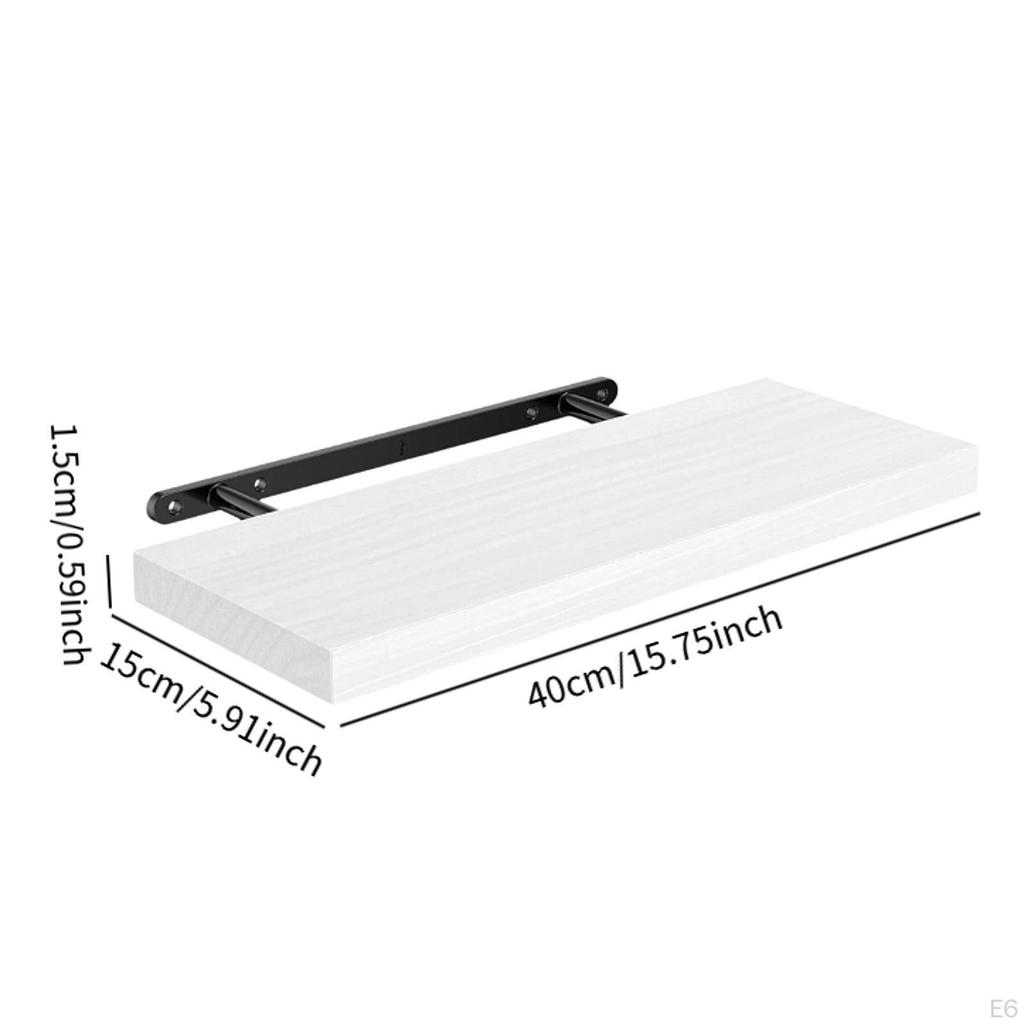 Shelf for Wall Mounted Wood Shelf,Decorative Rustic with Invisible Bracket Bedroom Nursery