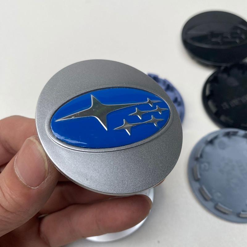 

60mm 4pcs/set Car Wheel Center Hub Caps For SUBARU WRX STI Forester Legacy Outback BRZ XV Impreza emblem badge hubcapAccessories синій