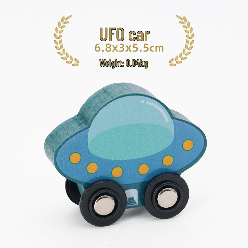 Leku Wooden Train Accessories: Cute Animal, Car, Ship, Spaceship - Compatible with Thomas the Train