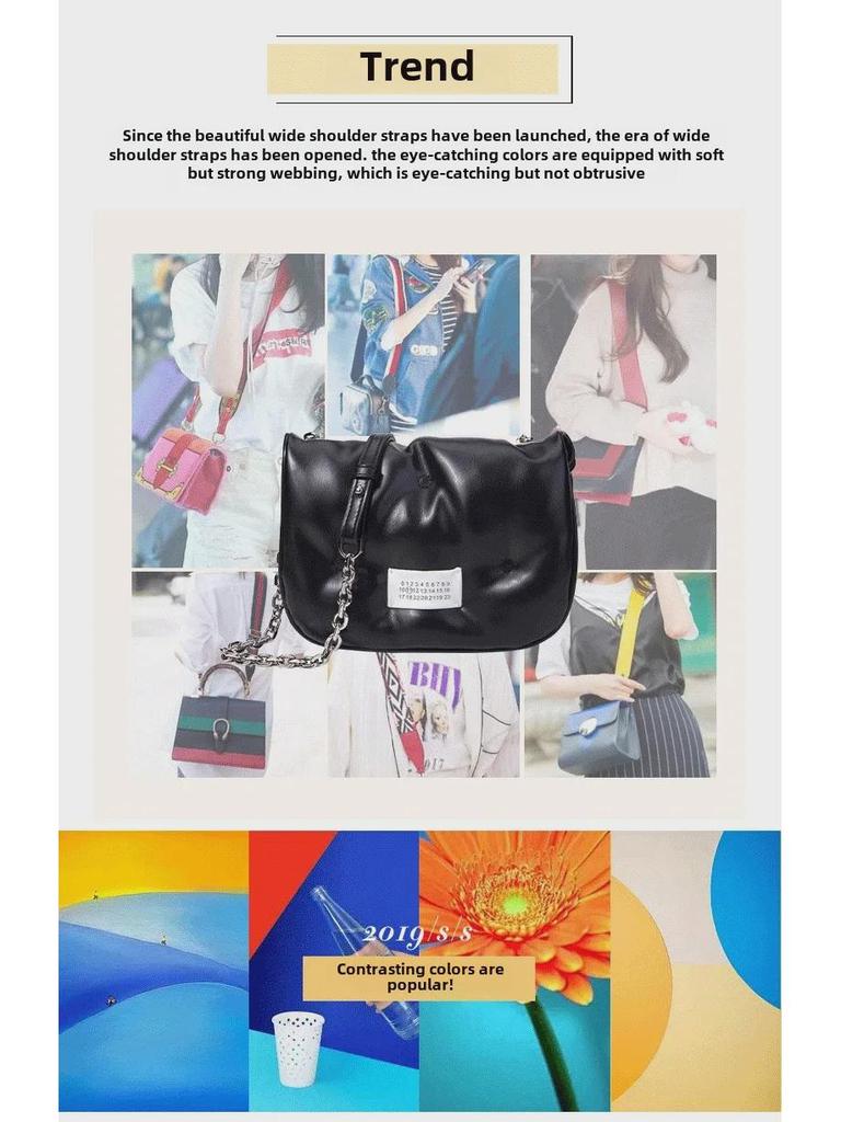 Modna torebka na ramię z miękkiej skóry z podwójnym łańcuszkiem 2025: Modna, pasująca do wszystkiego damska torba pod ramię i listonoszka