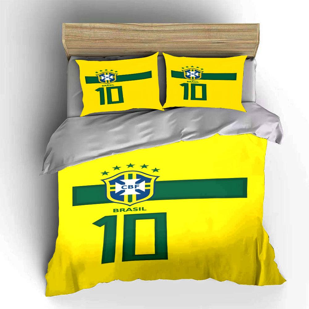 Brazilian Crest and Number. Bedding Sets Duvet Cover Sets Duvet Covers Pillowcases(1 * Duvet Cover 2 * Pillowcases, Without Duvet Insert)