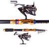 Canna da pesca telescopica con mulinello da 13BB Combo Attrezzatura da viaggio portatile per pesca in mare Acqua dolce salata