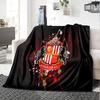 Sunderland football Flannel Blanket, Soft Polyester, Modern Design, All-Season for Camping, Travel, Gifts for holidays or birthdays