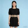 Adjustable Suede Rivet Belt PU Leather Elastic Cummerbunds Elegant Waist Seal  Skirt Accessories