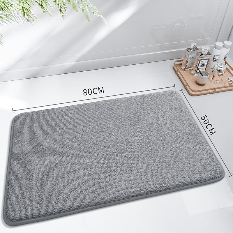 Bedroom Bathroom Floor Mat Simple Memory Foam Thickened Bathroom Absorbent Mat Door Anti-slip Mat