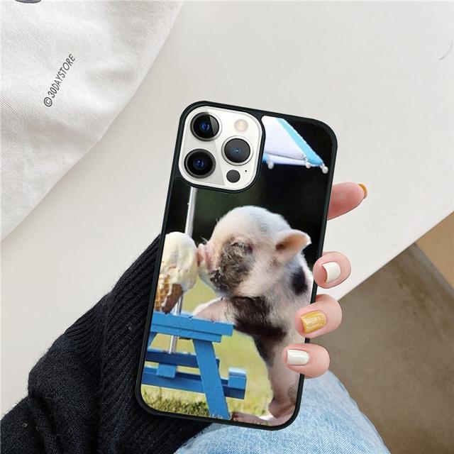 

Cute PINK Baby Pig Pigle Coque Shell For iPhone 17 Air 15 16 14 13 12 Pro Max 11 Pro Max Plus Phone Case Cover iPhone 17pro