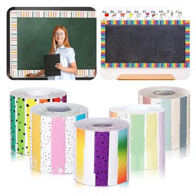 18.5m/roll Removable and Reusable Tropical Flower Frame Decoration for School Decorations