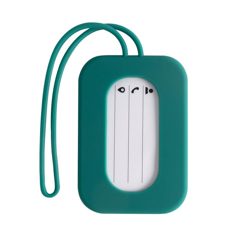 Solid Color Luggage Tag Luggage Identification Tag Anti-lost Identification Tag Silicone Name Tag Listing Suitcase Boarding Pass