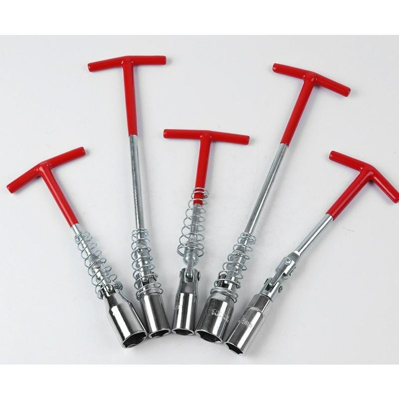 T-type Spark Plug Sleeve Disassembly Universal Joint 14/16/21mm 360 Degree Rotation Car Spark Plug Removal Socket Wrench Tool
