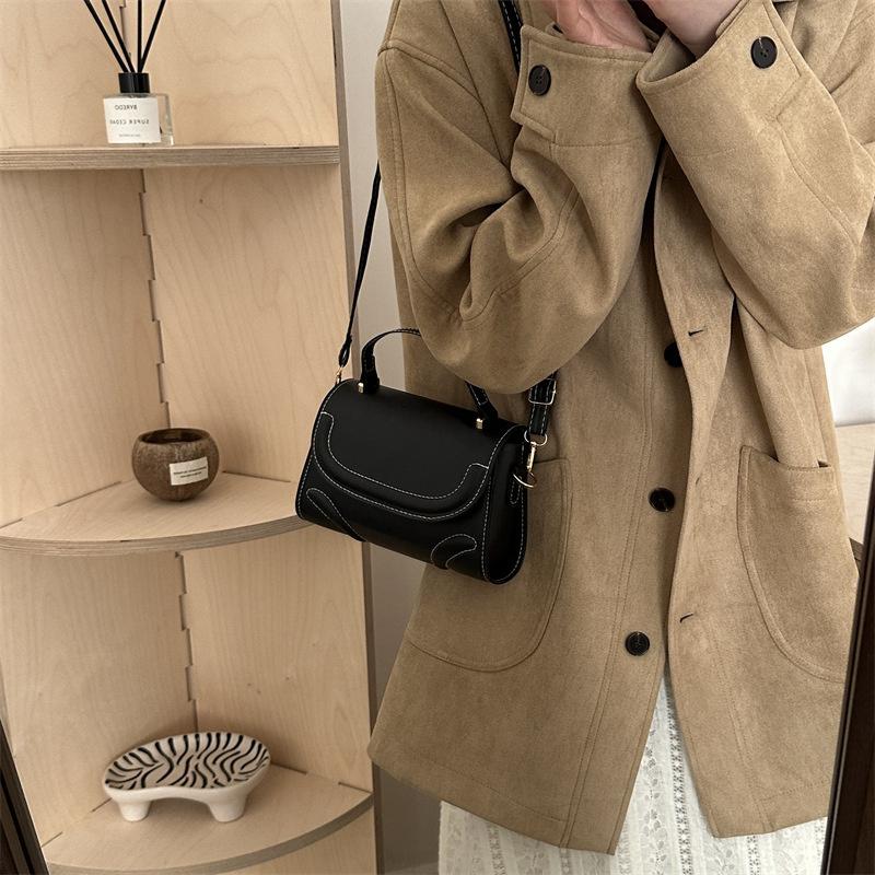 Yogodlns Crossbody Bag PU Leather Solid Color Shoulder Bag for Women Handbag Trendy Satchel Purse for Work Travel