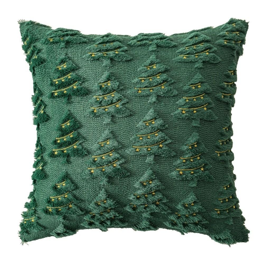 Christmas Tree Pillow Covers Plush Pillow Cases Delicated Pillowcase for Xmas Party
