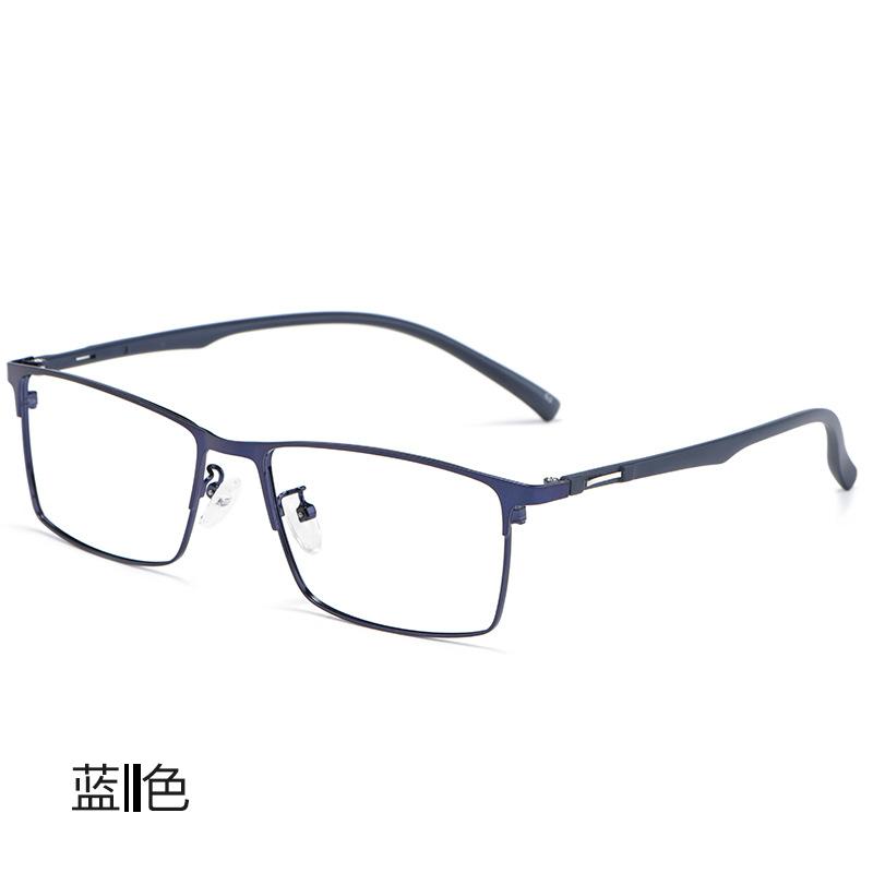 

55mm Men s New Ultra-light Full-frame Rectangular Myopia Glasses Anti-blue Light Reading Glasses 0 синий