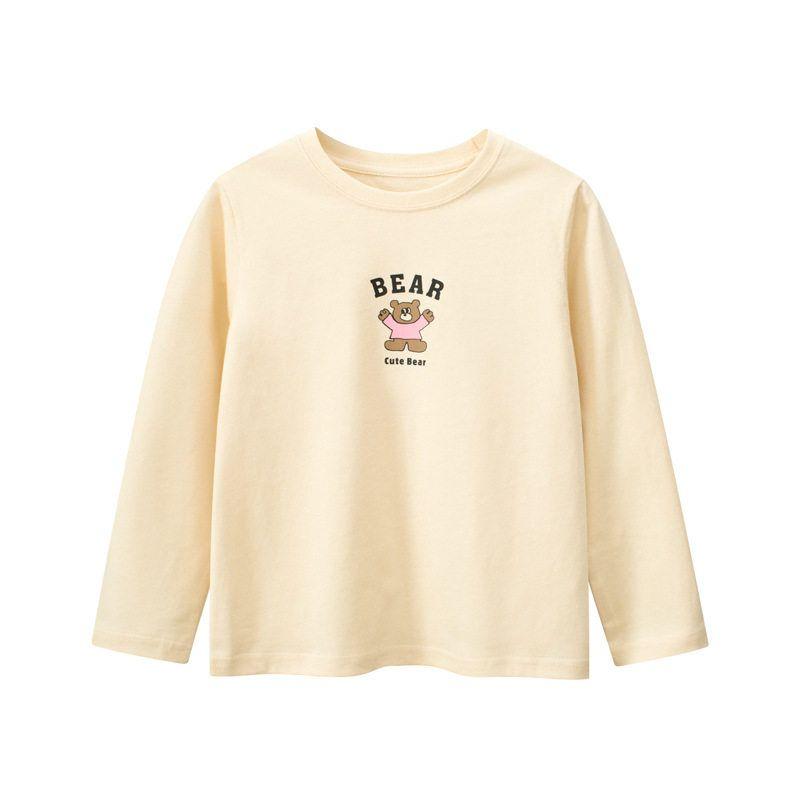 Trendy Children's Clothing Brand 2026 Spring New Brand Export Original Children's Pure Cotton Long-Sleeve T-Shirt Girls' Base Shirt
