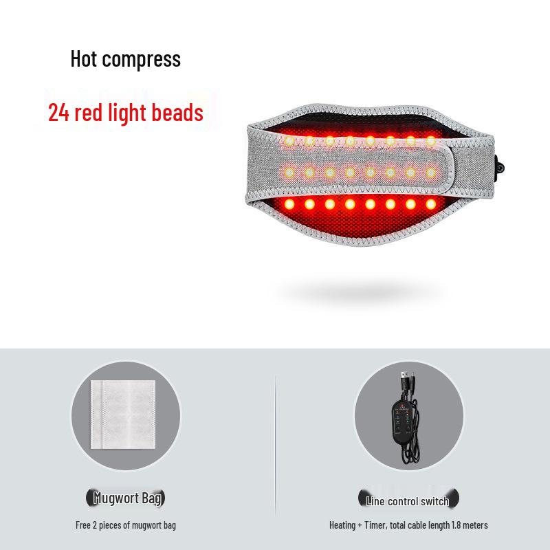 Red Light Heat Compress Neck Massager for Cervical Spondylosis Relief One Size