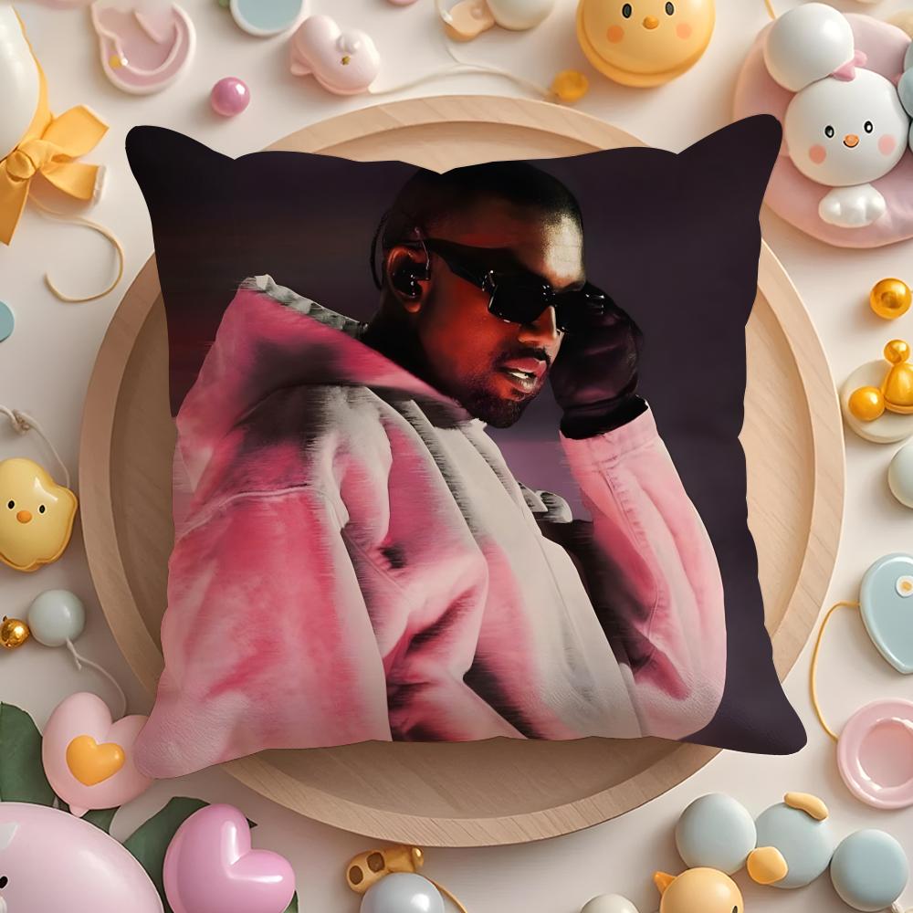 Singer K-Kanye Omari West Cushion Cover Home & Car Multi-Scene Pillow Cover - Reversible, Soft & Durable for Daily Use