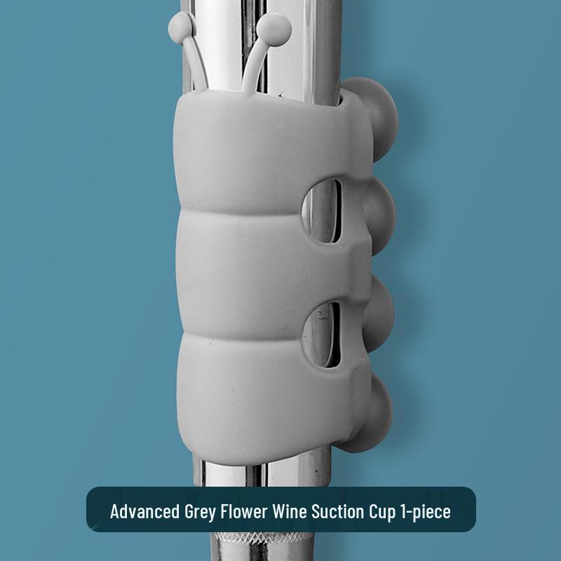 No-Drill Suction Cup Shower Head Holder with Movable Silicone Base