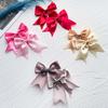 New Solid Color Ribbon Bows Hair Clip For Kids Girls Hairpins Barrettes Handmade Headwear Hair Accessories