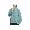 Adidas Embroidered Logo Zip-Up Collar Jacket Unisex Jackets Teal Gray JI6658