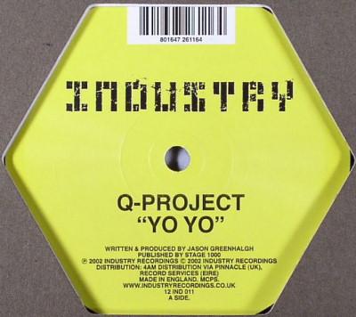 

12-дюймовая пластинка Q PROJECT / DAVIDE CARBONE, DOMINIQ - Yo Yo / Eldorado 12IND011 Industry Record 2002 UK Dance & Electronica Б/У
