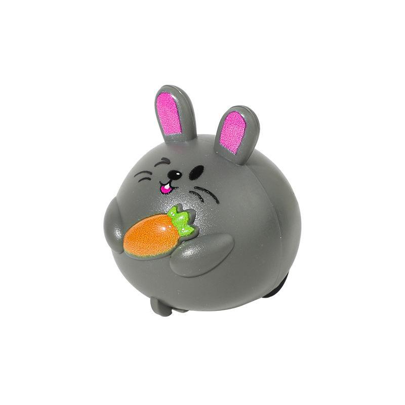 Mini Cute Rabbit Friction Pull Back Toy Cars 2/10 Pcs Cartoon Animal Vehicles for Toddlers Indoor Outdoor Play Gifts
