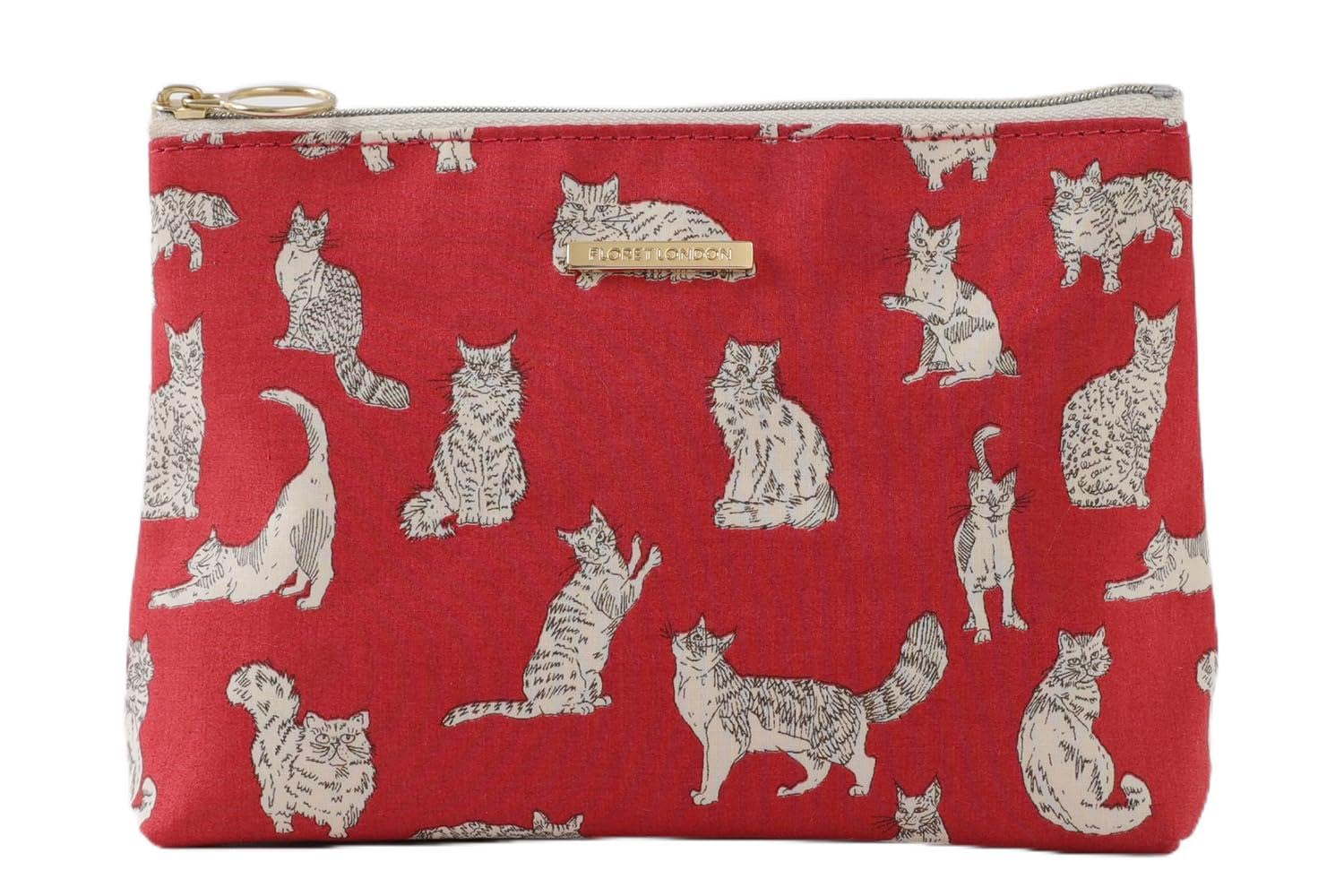 DDintex FLORET LONDON BASIC Косметичка L, Цвет Miao Red, 18 x 12 x 5.5см [Принт Liberty]