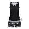 Women's High Waist Tie Front Bikini Set - Two Piece Swimsuit for Beach