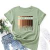 Summer Women's MELANIN Printed Cotton Loose Round Neck Short Sleeved T-Shirts Women’s