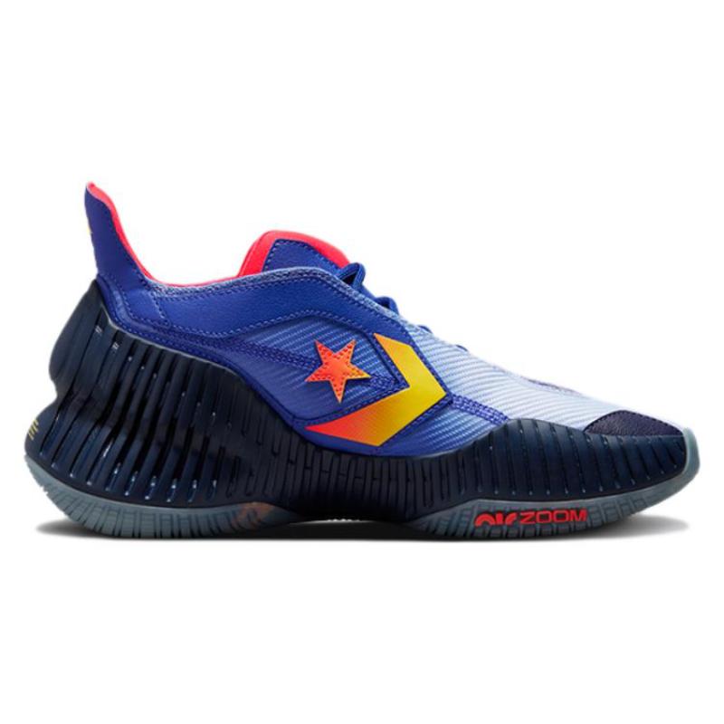 Converse All Star BB Prototype CX Stylish and Versatile Non-Slip Mid-Top Basketball Shoes Unisex Blue and Yellow