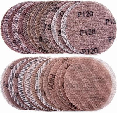 HWXINIE Mesh Sanding Round Sanding Paper for Mesh Perfect for Polishing Painted Removing Rust from Metal Sanding and DIY Woodworking Set and 5 Pieces