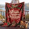 Christmas Flannel Throw Blanket Soft Warm Cozy For Sofa Bed Indoor Home Use Great Holiday Gift