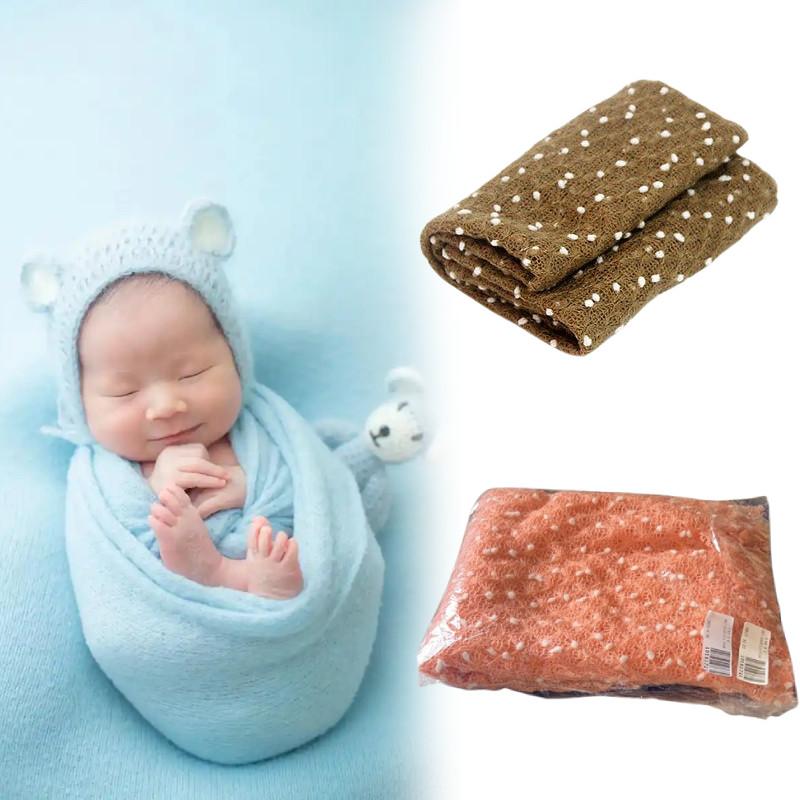 Newborn Baby Photography Blanket Knit Stretch Wrap Infant Photoshoot Tool Prop