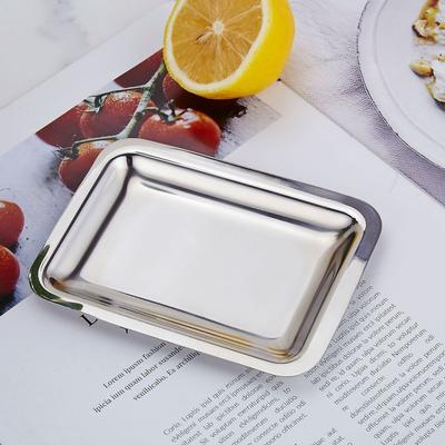Thickened Stainless Steel Snack Plate Stainless Steel Dessert Plate  Home Kitchen
