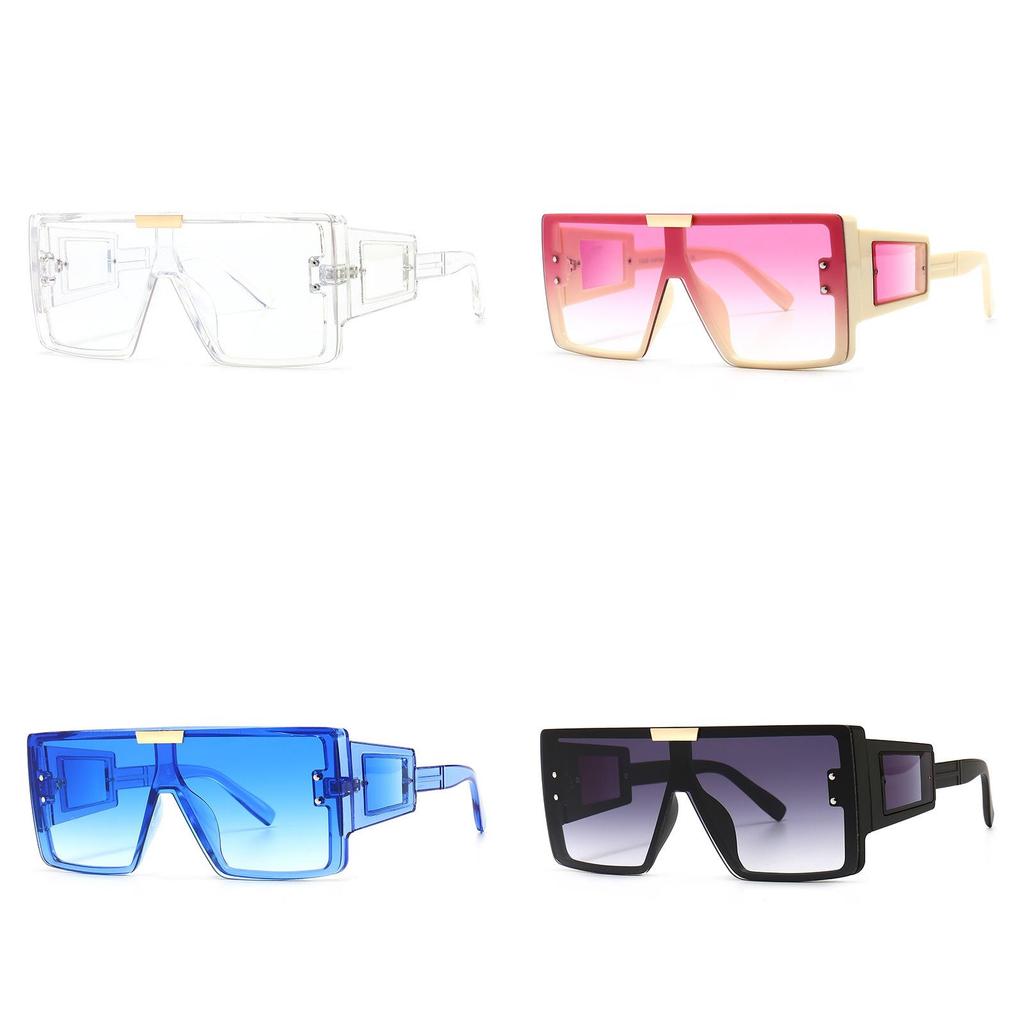 Fashion Oversized Square Sunglasses With Uv400 Protection For Outdoor Activities And Parties