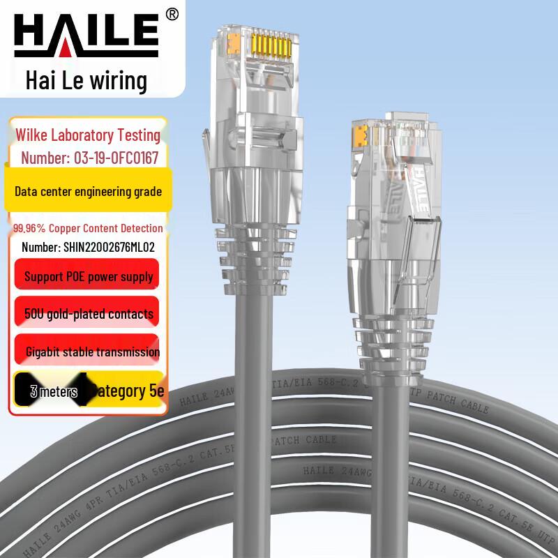 HAILE Cat5e Pure Copper Ethernet Cable