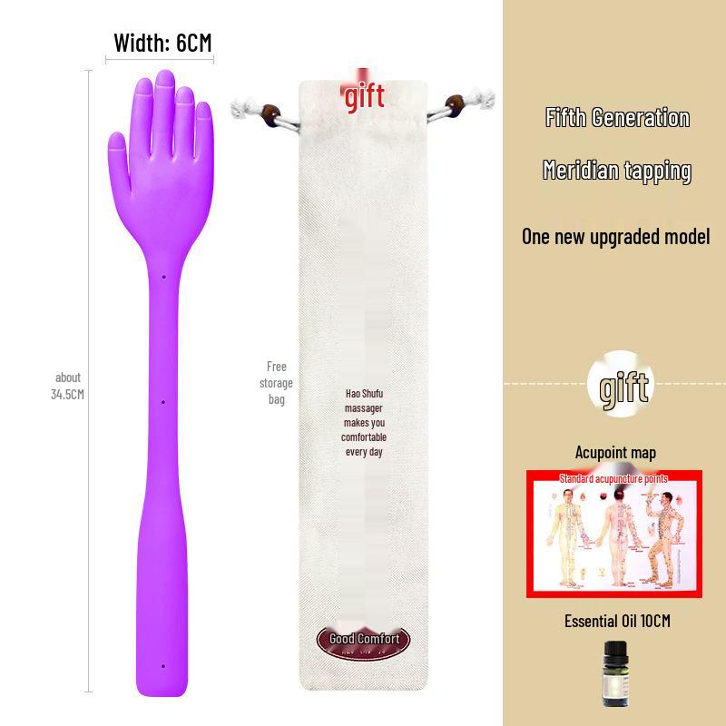 Silicone Gua Sha Board for Meridian Patting, Shoulder & Neck Massage - Traditional Chinese Medicine Tool for Health and Relaxation. фиолетовый