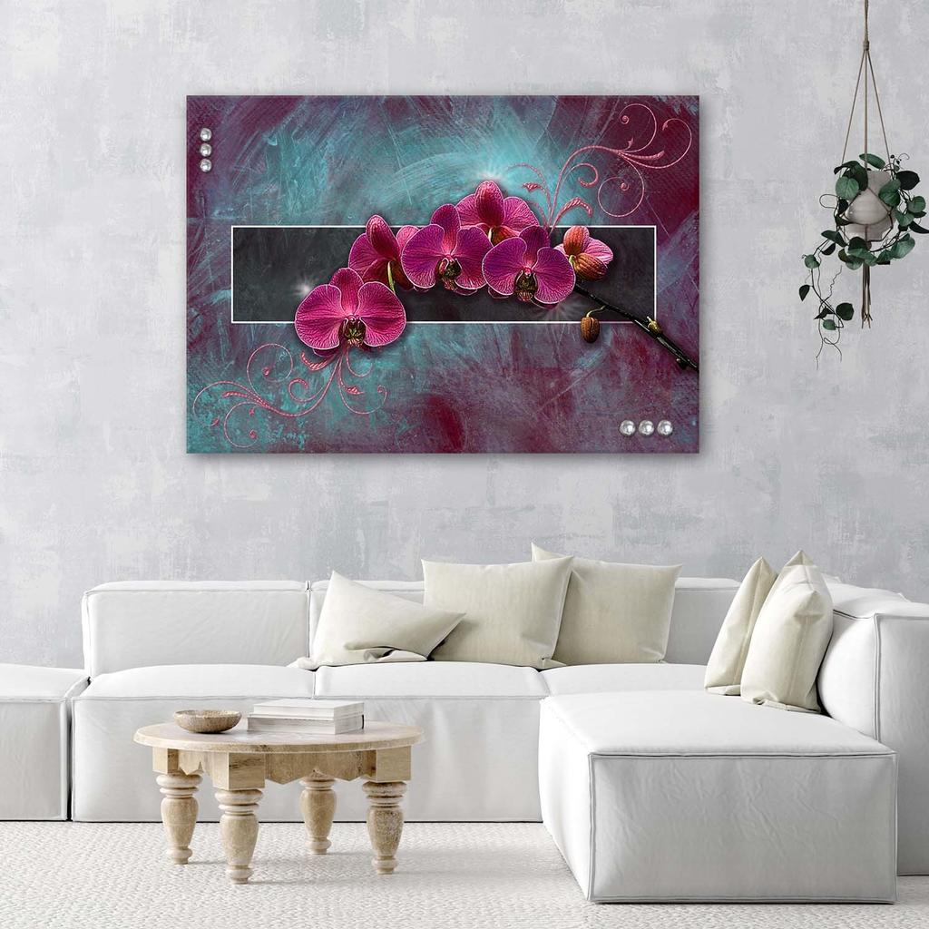 Canvas print, Orchid flower pink spa 3d