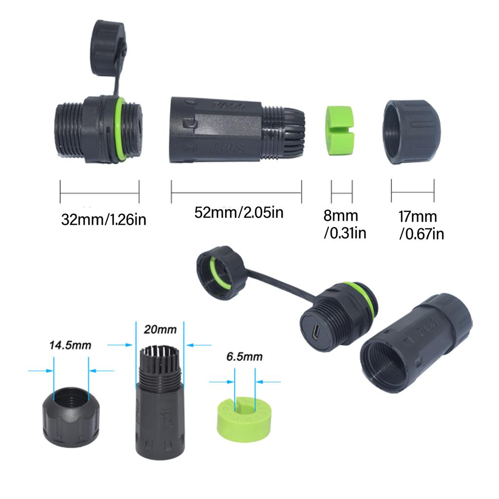 Highly Speed USB3.1 Type C Female to Female Connector for Secure Outdoor Application Reliable Connection in All Weather
