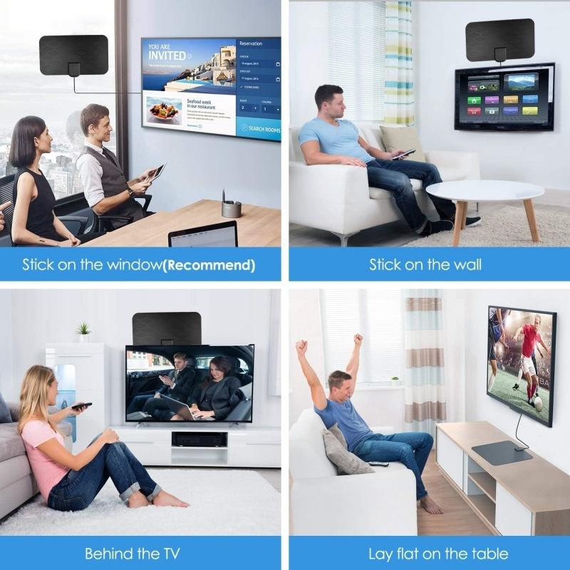 Indoor HDTV Antenna Mini Mesh Design 4K 1080P DVB T2 Digital TV Antenna Enhanced Signal Reception