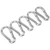 5pcs 120mm Locking Carabiner Clip Heavy Duty Spring Snap Hook with Nut Lock Buckle for Camping