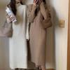 Retro loose and thin knitted dress for women's autumn and winter new medium and long inner sweater skirt trendy